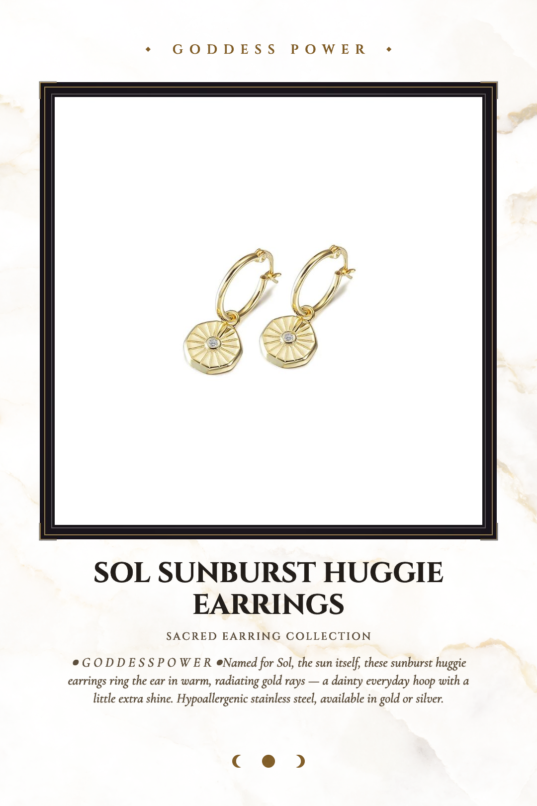 Sol Sunburst Huggie Earrings