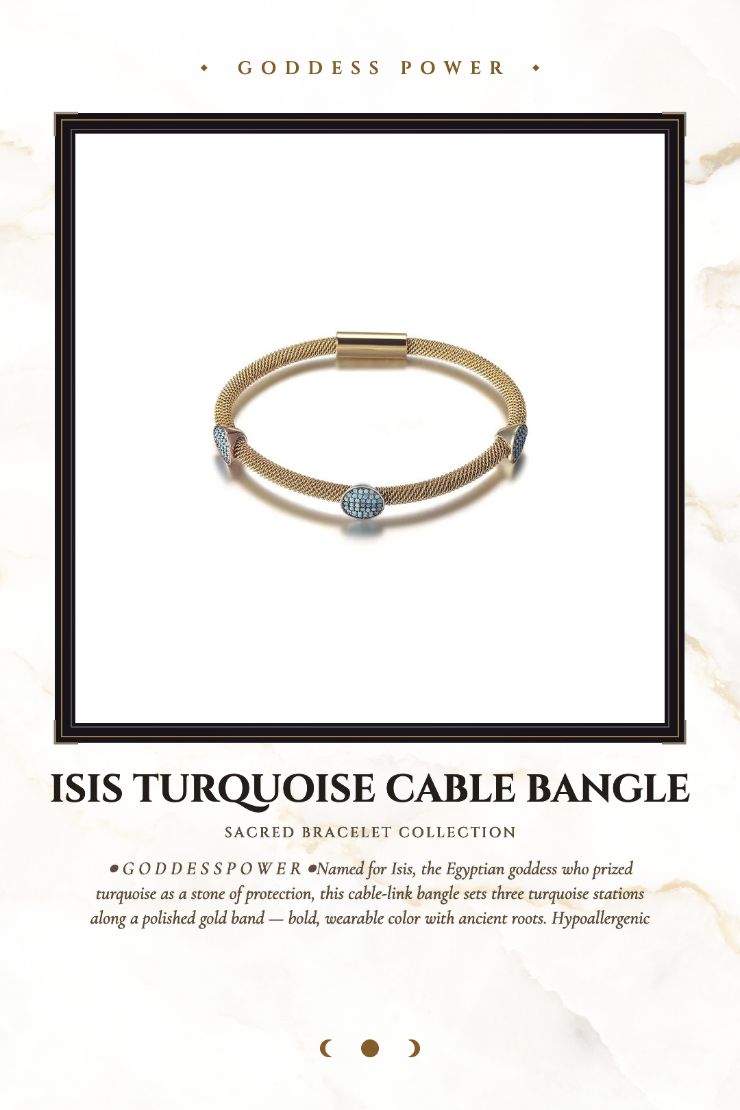 Isis Turquoise Cable Bangle