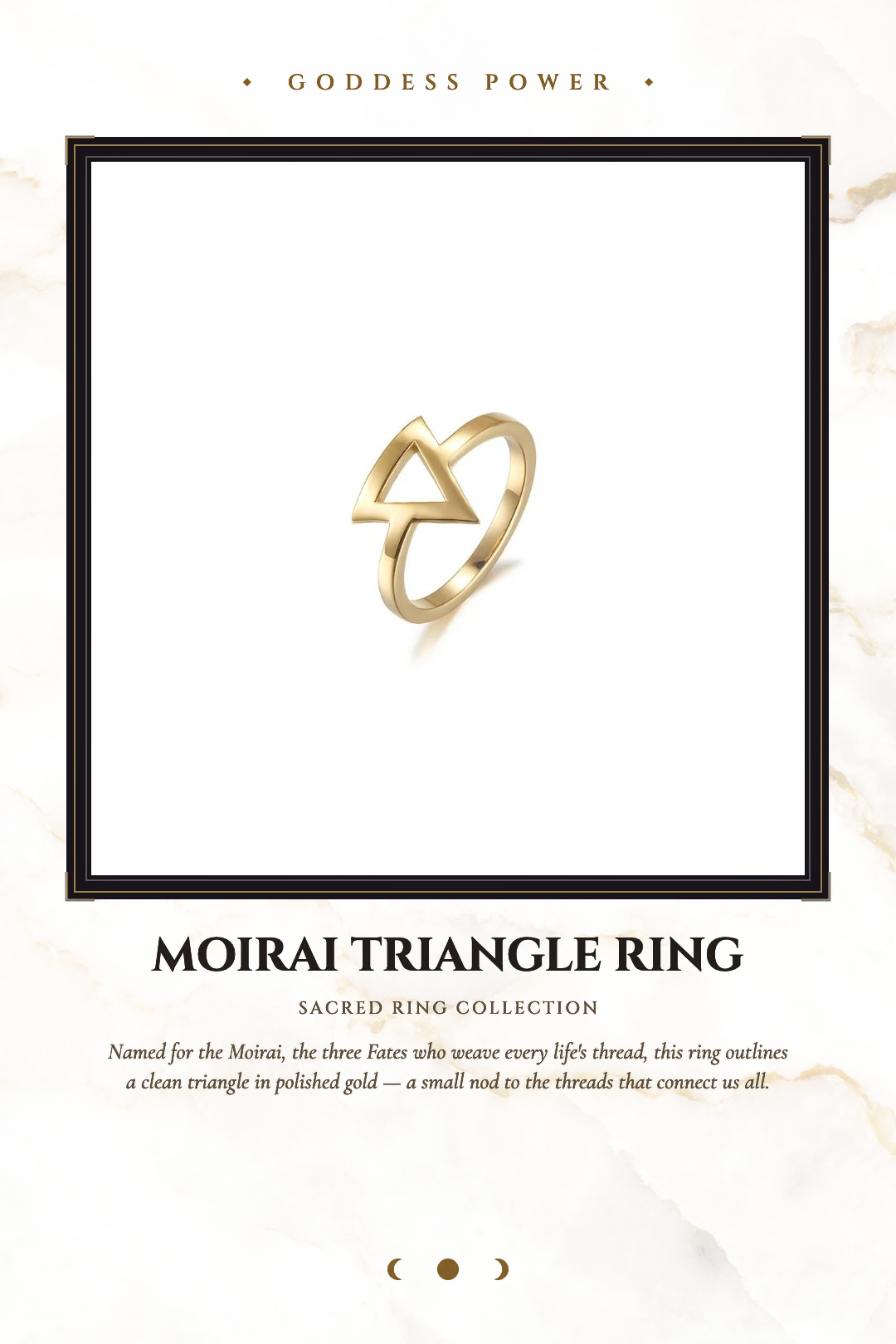 Moirai Triangle Ring