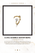 Luna Marble Moon Ring