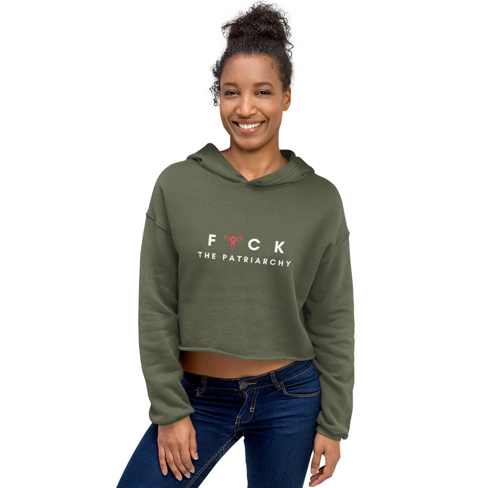 Fuck the Patriarchy Crop Hoodie