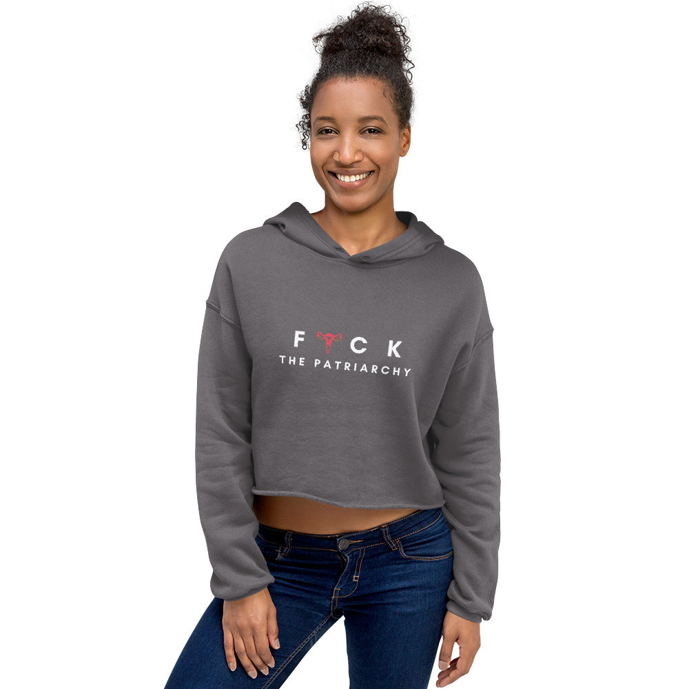 Fuck the Patriarchy Crop Hoodie